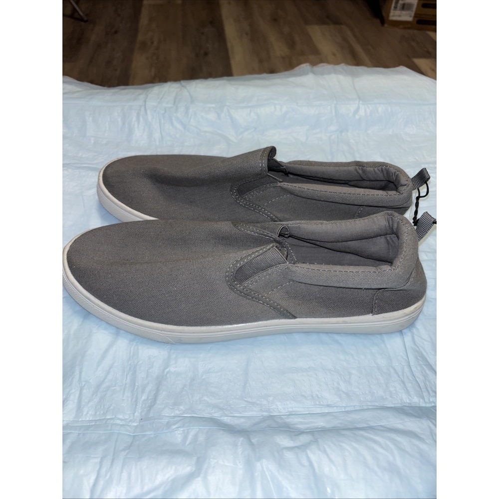 Mission Ridge Womens Gray Canvas Slip On Shoes Casual Sneakers Size 9
